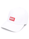 Diesel Baseball Cap In Cotton With Logo In White