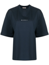 Marni Logo-print Short-sleeve T-shirt In Blau