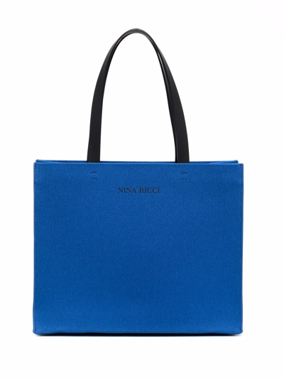 Nina Ricci Logo-print Tote Bag In Navy