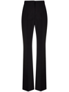 Alexander Mcqueen High-waisted Tailored Wool Trousers In Schwarz