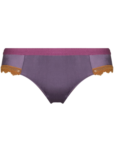 Dora Larsen Aralie Lace Briefs In Purple