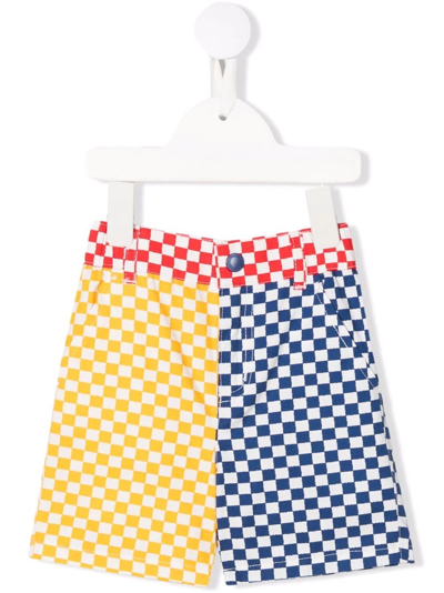 Stella Mccartney Babies' Check-print Shorts In Blue