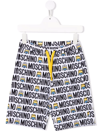 MOSCHINO ALL-OVER LOGO-PRINT SHORTS
