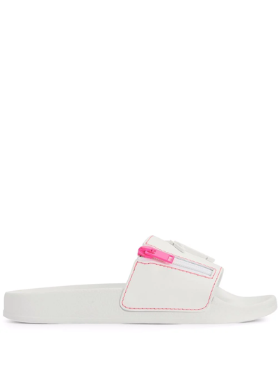 Giuseppe Zanotti Brett Leather Slides In White