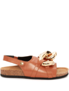 Jw Anderson J.w. Anderson  Chain Flat Sandals Shoes In Brown
