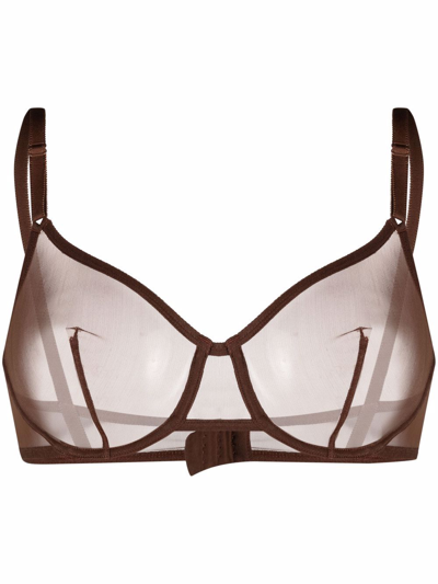 Eres Eden Full Cup Sheer Bra In Rot
