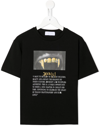 ROBERTO CAVALLI JUNIOR GRAPHIC-LOGO PRINT T-SHIRT