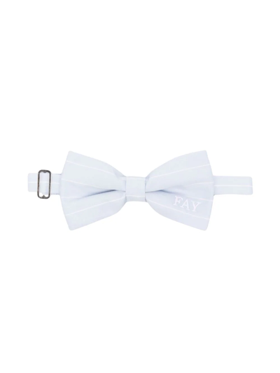 Fay Kids' Embroidered-logo Bow Tie In Blue