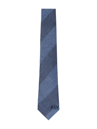 Fay Kids' Embroidered-logo Tie In Blue