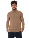 Gran Sasso Turtleneck Pullover Brown Wool Man
