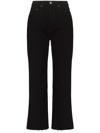 Totême Straight Cropped Jeans In Black