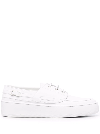 Sergio Rossi Platform Low-top Sneakers In White