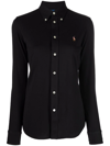 Polo Ralph Lauren Heidi Embroidered Oxford Shirt In Black