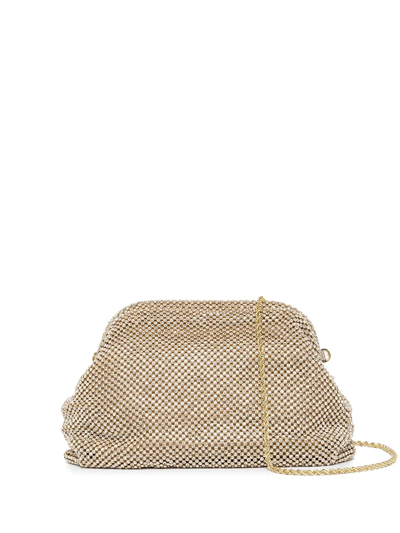 Loeffler Randall Doreen Crystal-embellished Clutch Bag In Gold