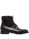 SCAROSSO PAOLO ANKLE LEATHER BOOTS