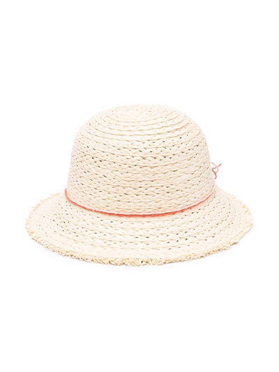 Molo Kids' Bow-embellished Sun Hat In Neutrals