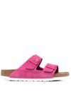 Birkenstock Arizona Soft Footbed Suede Sandal In Berry