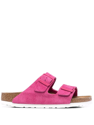 Birkenstock Arizona Soft Footbed Suede Sandal In Berry