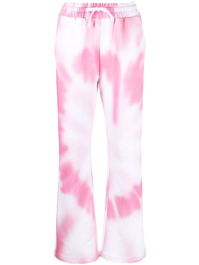 Red Valentino Tie-dye Drawstring Waist Track Pants In Pink