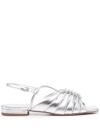 LAURENCE DACADE STRAPPY METALLIC LEATHER SANDALS
