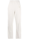 Isabel Marant Étoile Inaya Logo High Waist Straight Pants In Neutrals