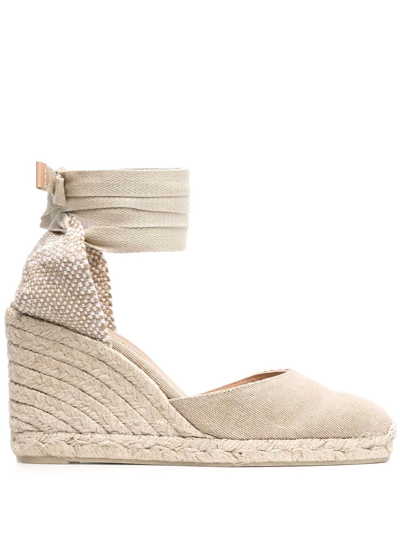 Castaã±er Tie-detail Platform Espadrilles In Neutrals