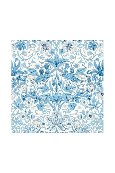 Morris & Co. Strawberry Thief Wallpaper In Blue