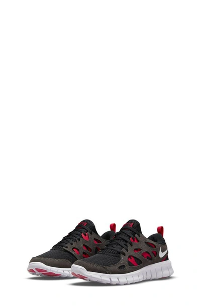 Nike Free Run 2 Sneaker In Black/ White/ Red/ Ash