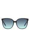 TIFFANY & CO 57MM GRADIENT SQUARE SUNGLASSES