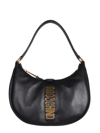 Moschino Logo-lettering Shoulder Bag In Black