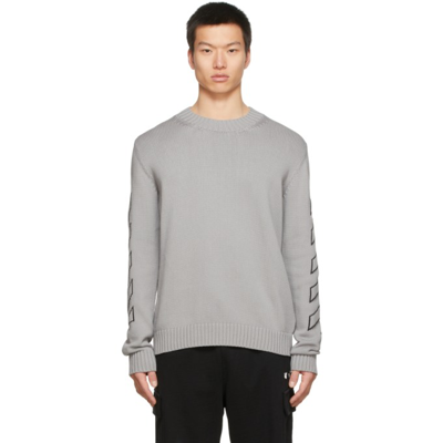 Off-white Logo刺绣毛衣 In Grey