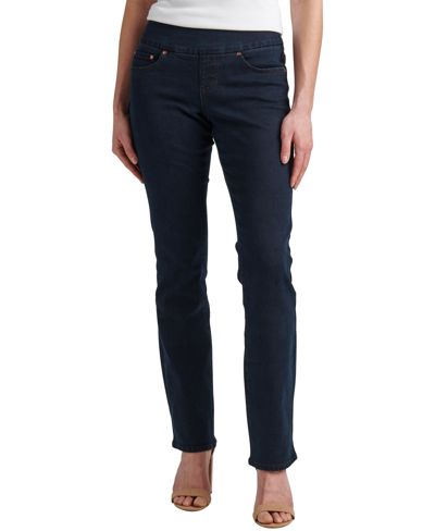 Jag Women's Peri Mid Rise Straight Leg Pull-on Jeans In After Midnight