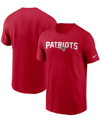 Nike Men's Red New England Patriots Team Wordmark T-shirt In Red