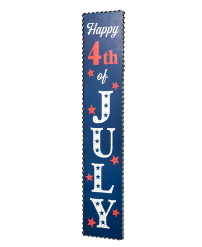 Glitzhome Lighted Wooden Happy July 4th Porch Sign, 42.5" In Multi
