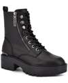 Guess Women's Fearne Lug Sole Lace Up Bootie In Black