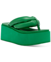 Steve Madden Women's Billion Platform Wedge Sandals In Green