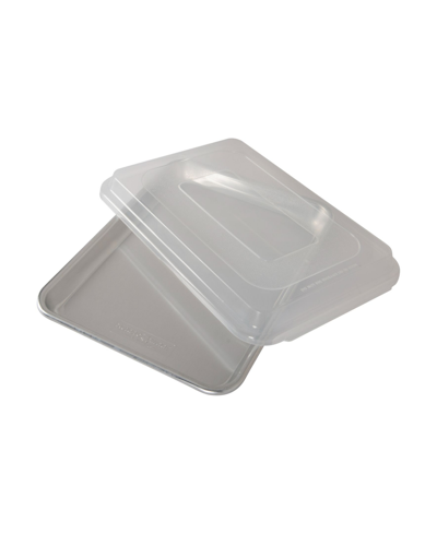 Nordic Ware Naturals Baker's Quarter Sheet With Lid In Silver-tone