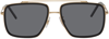 DOLCE & GABBANA BLACK & GOLD MADISON SUNGLASSES