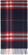 BURBERRY NAVY & RED CLASSIC CASHMERE SCARF