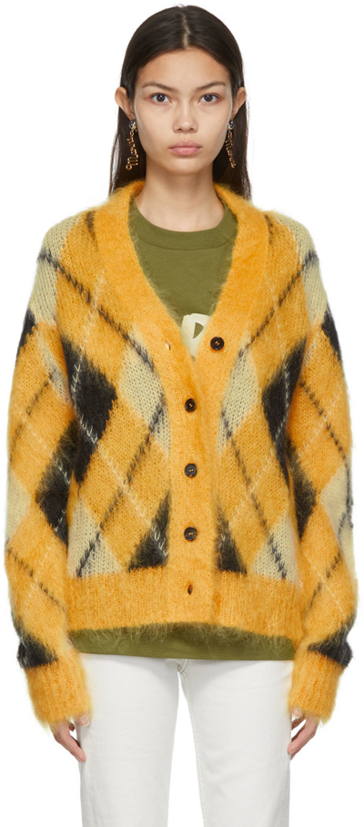 Marni Argyle-pattern Knitted Cardigan In Multicoloured