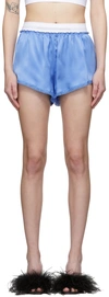 Alexander Wang T Silk Charmeuse Negligee Tap Short In 437 Ocean Sky