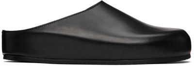 Studio Nicholson Black Calfskin Wearing Clogs In Schwarz