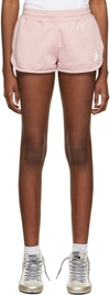 Golden Goose Motif-print Track Shorts In 25632 Pink Lavander/
