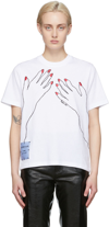 Mcq By Alexander Mcqueen Hands Printed Cotton Jersey T-shirt In White