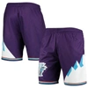 MITCHELL & NESS MITCHELL & NESS PURPLE UTAH JAZZ 1996 HARDWOOD CLASSICS 75TH ANNIVERSARY SWINGMAN SHORTS