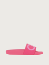 Ferragamo Groovy Gancini Pool Slide Sandals In Pink