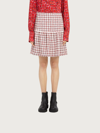Ferragamo Textured A-line Skirt In White