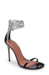 AMINA MUADDI GIORGIA CRYSTAL ANKLE WRAP SANDAL