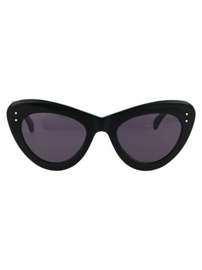 Alaïa Aa0046s Sunglasses In 001 Black Black Grey