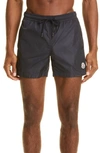 Moncler Logo-patch Swim Shorts In Navy